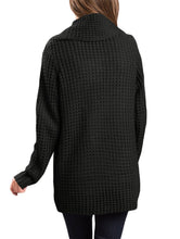 Load image into Gallery viewer, Buttoned Wrap Cowl Neck Sweater