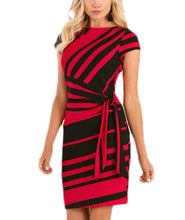 Load image into Gallery viewer, Stripe Knot Sheath Dress