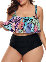 Load image into Gallery viewer, Tropical Flounce High Waisted 2pcs Bikini Set