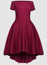 Load image into Gallery viewer, Off Shoulder Sleeve Flared Swing Party Skater Summer Dress