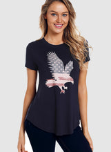 Load image into Gallery viewer, America Flag Eagle Grey Daily T-shirt