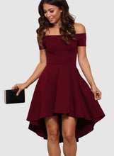Load image into Gallery viewer, Off Shoulder Sleeve Flared Swing Party Skater Summer Dress