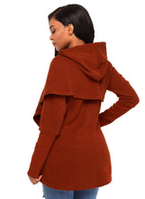 Load image into Gallery viewer, Tulip Wrap Cape Style Long Sleeve Hoodie