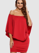 Load image into Gallery viewer, Off Shoulder Ruffles Bodycon Mini Dress