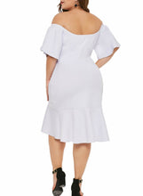 Load image into Gallery viewer, Off Shoulder Plus Size Dress with Ruffles