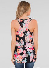 Load image into Gallery viewer, Racerback Floral Tank Top