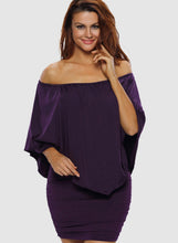 Load image into Gallery viewer, Off Shoulder Ruffles Bodycon Mini Dress