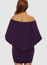 Load image into Gallery viewer, Off Shoulder Ruffles Bodycon Mini Dress