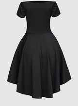 Load image into Gallery viewer, Off Shoulder Sleeve Flared Swing Party Skater Summer Dress
