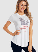 Load image into Gallery viewer, America Flag Eagle Grey Daily T-shirt