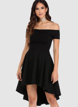 Load image into Gallery viewer, Off Shoulder Sleeve Flared Swing Party Skater Summer Dress