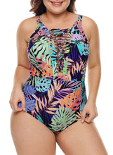 Load image into Gallery viewer, Tropical Crisscross One-piece Swimsuits
