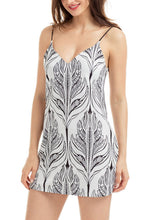 Load image into Gallery viewer, V Neck Halter Printed Casual Short Strap Mini Dress