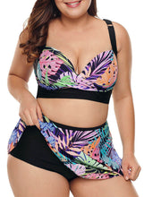 Load image into Gallery viewer, Tropical Skirted 2pcs Swimsuits