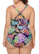Load image into Gallery viewer, Tropical Crisscross One-piece Swimsuits