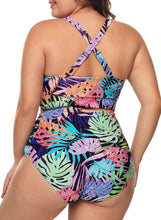 Load image into Gallery viewer, Tropical High Waisted 2pcs Tankini Set