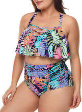 Load image into Gallery viewer, Tropical Strappy High Waisted 2pcs Bikini Set