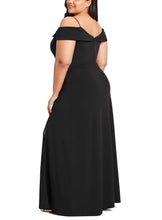 Load image into Gallery viewer, Women's Plus Size Off Shoulder V Neck Evening Party Maxi Dress