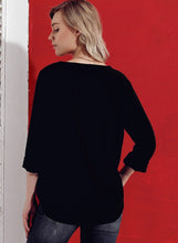 Load image into Gallery viewer, Collar Asymmetric Button Down Blouse