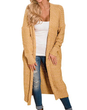 Load image into Gallery viewer, Open Front Knit Long Cardigan