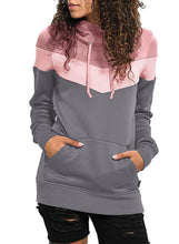 Load image into Gallery viewer, Color Block Front Pocket Hooded Sweatshirt