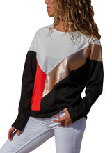 Load image into Gallery viewer, ColorBlock Leatherette Splice Sweatshirt