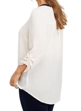 Load image into Gallery viewer, Zipper Front Plus Size Blouse