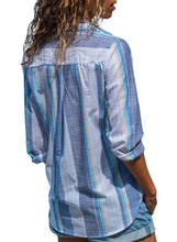 Load image into Gallery viewer, Striped Long Sleeve Front Knot Shirts