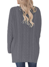 Load image into Gallery viewer, Button the Deep V Front Cable Sweater Cardigan