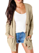 Load image into Gallery viewer, Button Down Casual Sweater Cardigan