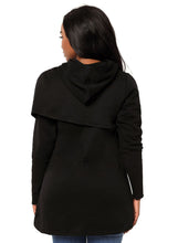 Load image into Gallery viewer, Tulip Wrap Cape Style Long Sleeve Hoodie
