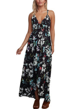 Load image into Gallery viewer, Floral Chiffon Spaghetti Straps Maxi Dress