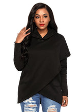 Load image into Gallery viewer, Tulip Wrap Cape Style Long Sleeve Hoodie