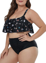 Load image into Gallery viewer, Tropical Flounce High Waisted 2pcs Bikini Set