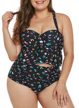 Load image into Gallery viewer, Tropical Ruffled High Waisted 2pcs Swimwear