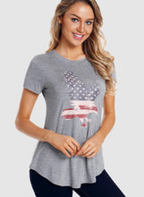 Load image into Gallery viewer, America Flag Eagle Grey Daily T-shirt