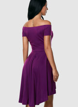 Load image into Gallery viewer, Off Shoulder Sleeve Flared Swing Party Skater Summer Dress