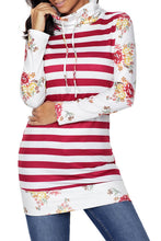 Load image into Gallery viewer, Striped and Floral Sweatshirt