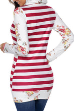 Load image into Gallery viewer, Striped and Floral Sweatshirt
