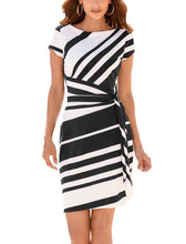 Load image into Gallery viewer, Stripe Knot Sheath Dress