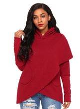 Load image into Gallery viewer, Tulip Wrap Cape Style Long Sleeve Hoodie