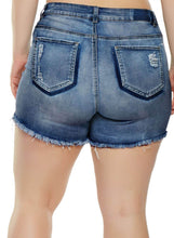 Load image into Gallery viewer, Vintage Distressed Denim Shorts