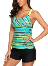 Load image into Gallery viewer, Colorful Tie Dye Print Tankini Top
