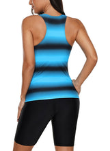 Load image into Gallery viewer, Ombre Print Racerback Tankini Swimsuit