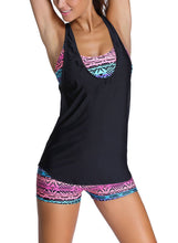 Load image into Gallery viewer, Sports Bra Tankini Swimsuit with Black Vest