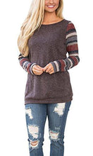 Load image into Gallery viewer, Color Block Long Sleeve Tunic Sweatshirt Tops with Kangaroo Pocket
