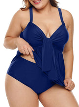 Load image into Gallery viewer, V Neck High Waisted 2pcs Swimdress
