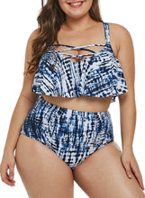 Load image into Gallery viewer, Tropical Strappy High Waisted 2pcs Bikini Set