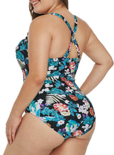 Load image into Gallery viewer, Tropical Crisscross One-piece Swimsuits