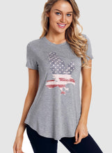 Load image into Gallery viewer, America Flag Eagle Grey Daily T-shirt